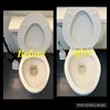 Before and after toilet cleaning!