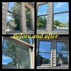 Before and after window cleaning.